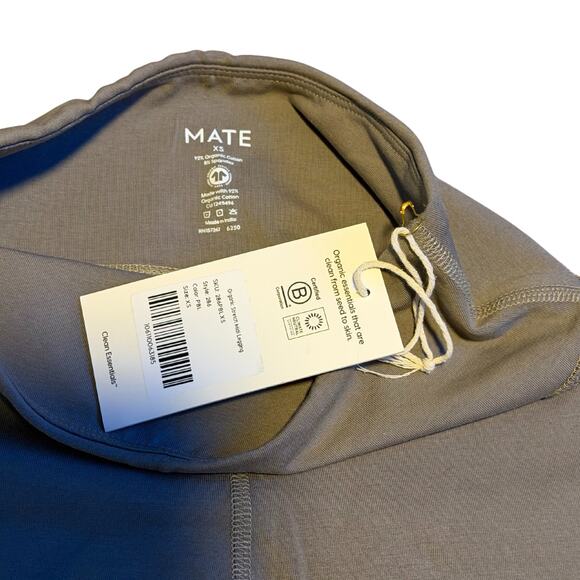 MATE the Label Organic Stretch Midi Legging Pebble XS NWT $88 - Picture 3 of 4